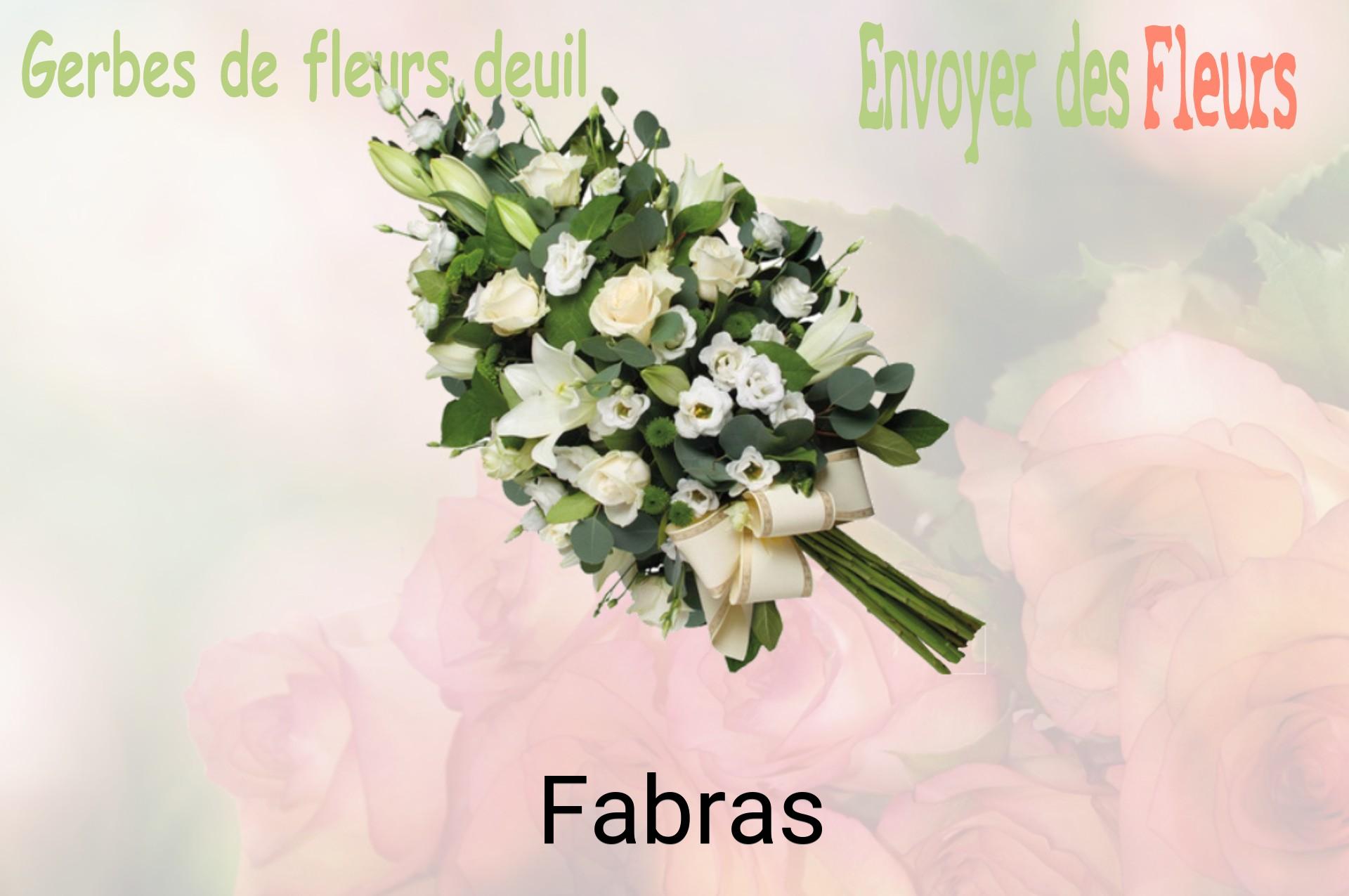 Gerbe de fleurs de deuil livrée à Fabras